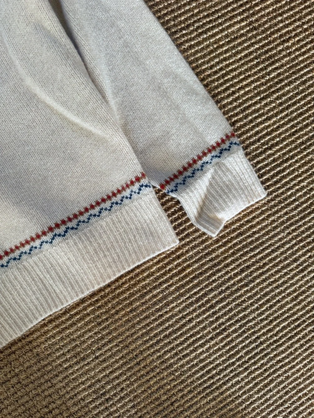 Jcrew Cream Fair Isle Yoke Holiday Sweater XL